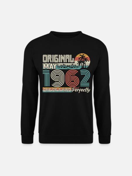 Mai 1962 Geburtstag Mai 1962 Geschenk 1962 - Unisex Pullover - Schwarz