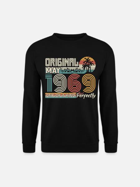 Mai 1969 Geburtstag Mai 1969 Geschenk 1969 - Unisex Pullover - Schwarz