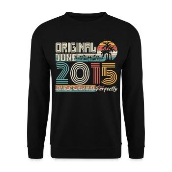 June 2015 June anniversary June 2015 - Unisex Sweatshirt - black - Front - Alina (178cm) & Michal (187cm)