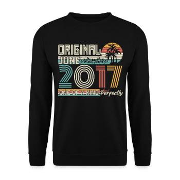 June 2017 June anniversary June 2017 - Unisex Sweatshirt - black - Front - Alina (178cm) & Michal (187cm)