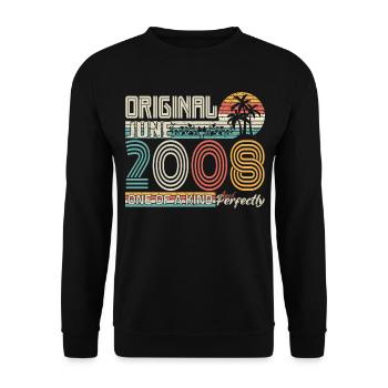 June 2008 June anniversary June 2008 - Unisex Sweatshirt - black - Front - Alina (178cm) & Michal (187cm)
