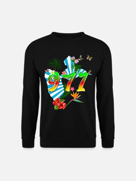 Guadeloupe Tropical 971 Feiertage - Unisex Pullover - Schwarz