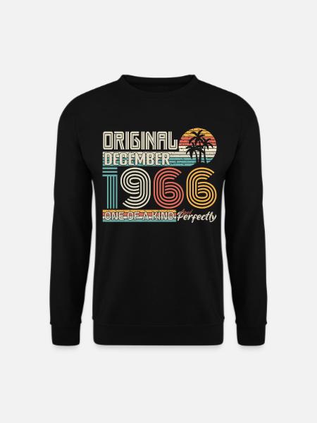 Dezember 1966 Geburtstag Dezember 1966 Geschenk - Unisex Pullover - Schwarz