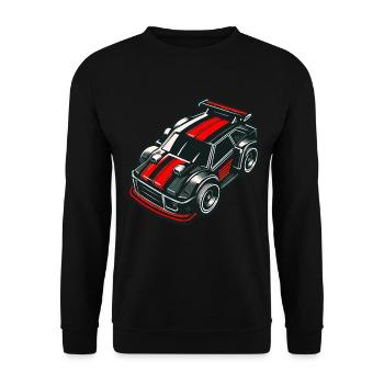Red and Black Toy Car Model Car - Unisex Sweatshirt - black - Front - Alina (178cm) & Michal (187cm)