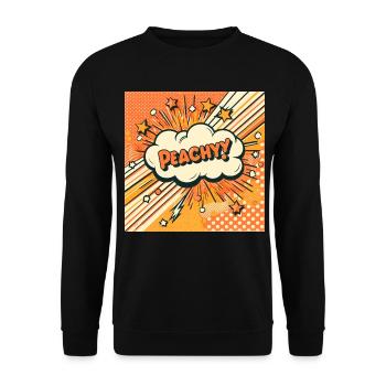 Peachy Peach - Unisex Sweatshirt - black - Front - Alina (178cm) & Michal (187cm)