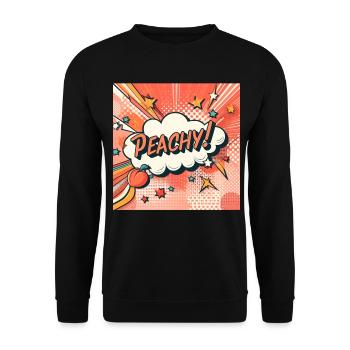 Peachy Peach - Unisex Sweatshirt - black - Front - Alina (178cm) & Michal (187cm)