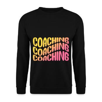 Coaching Trainer Mentor Mindset Influencer Blog - Unisex Sweatshirt - black - Front - Alina (178cm) & Michal (187cm)