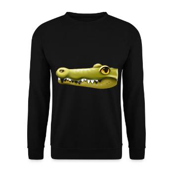 Tête de crocodile magnifiquement dessinée - Sweat-shirt Unisexe - noir - Devant - Alina (178cm) & Michal (187cm)
