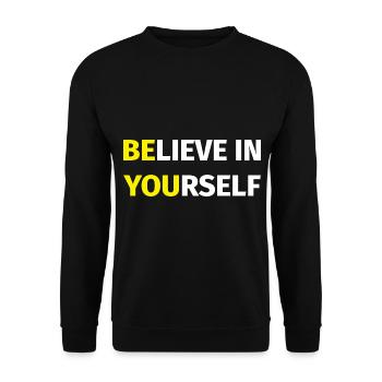 Croyez en vous - Sweat-shirt Unisexe - noir - Devant - Alina (178cm) & Michal (187cm)