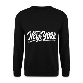 NEW YORK - Unisex Sweatshirt - black - Front - Alina (178cm) & Michal (187cm)