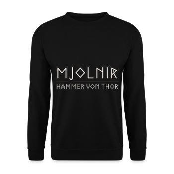 Mjolnir: The Hammer of Thor - Unisex Sweatshirt - black - Front - Alina (178cm) & Michal (187cm)