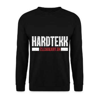 Hardtekk Rave Konzert Party Geburtstag Geschenk - Unisex Pullover - Schwarz - Vorne - Alina (178cm) & Michal (187cm)