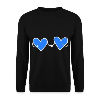 Love is Love Lovers LGBTQ Homsexual Marriage - Unisex Sweatshirt - black - Front - Alina (178cm) & Michal (187cm)