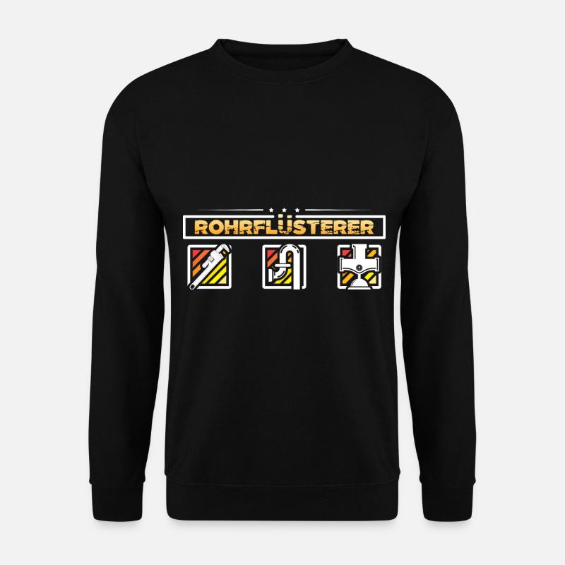Klempner Gas Wasser Rohrflüsterer - Unisex Pullover - Schwarz