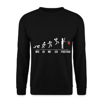 Party Bier Bierpong Beer Pong - Unisex Pullover - Schwarz - Vorne - Alina (178cm) & Michal (187cm)
