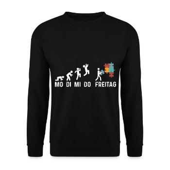 Puzzlefan Puzzler Puzzleteile Puzzle - Unisex Pullover - Schwarz - Vorne - Alina (178cm) & Michal (187cm)