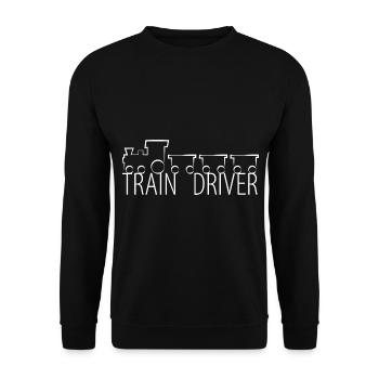 Train chemin de fer cheminots trains conducteur de locomotive - Sweat-shirt Unisexe - noir - Devant - Alina (178cm) & Michal (187cm)