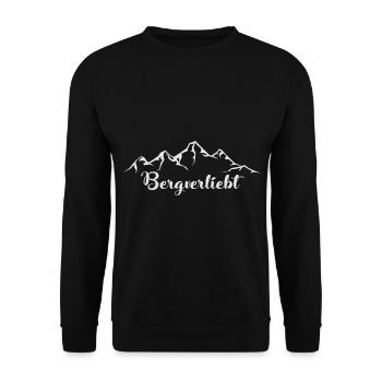 Lustiger spruch für outdoor wanderer berg - Unisex Pullover - Schwarz - Vorne - Alina (178cm) & Michal (187cm)