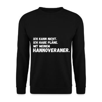 Pferd Reitsport Reiten Pferdesport Hannoveraner - Unisex Pullover - Schwarz - Vorne - Alina (178cm) & Michal (187cm)