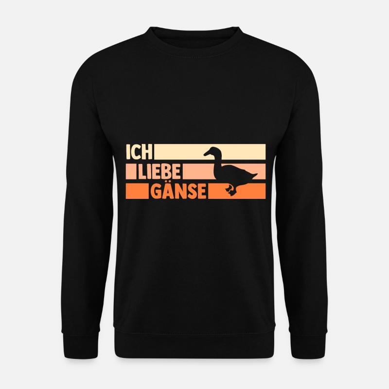 Gans Gänse - Unisex Pullover - Schwarz