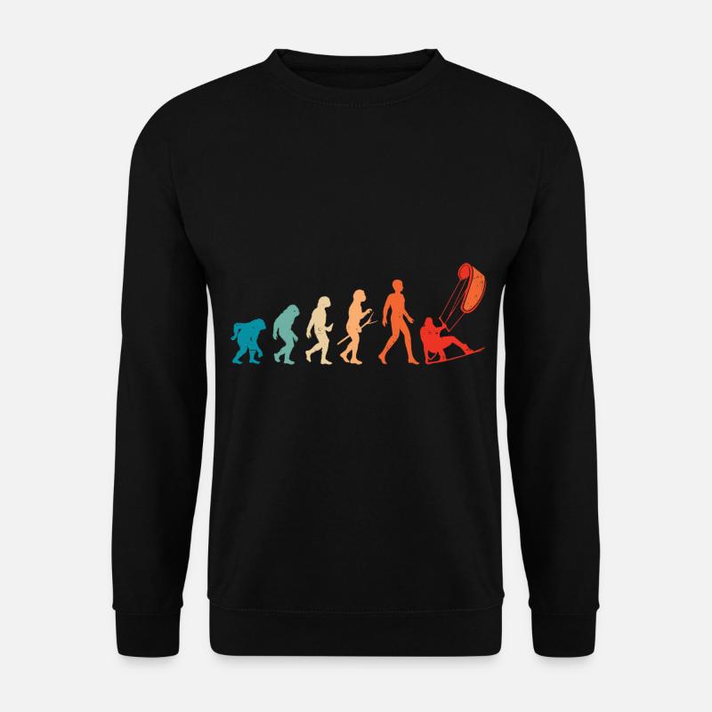 Kitesurf Evolution Kiteboarder Kitesurfer - Sweat-shirt Unisexe - noir