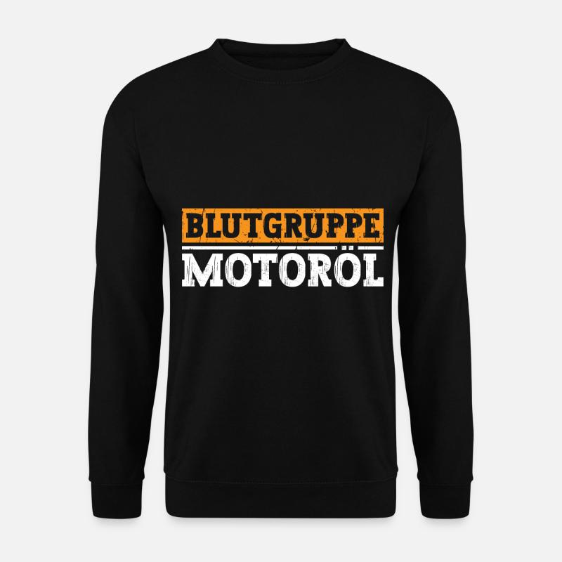 Blutgruppe Motoröl - Unisex Pullover - Schwarz