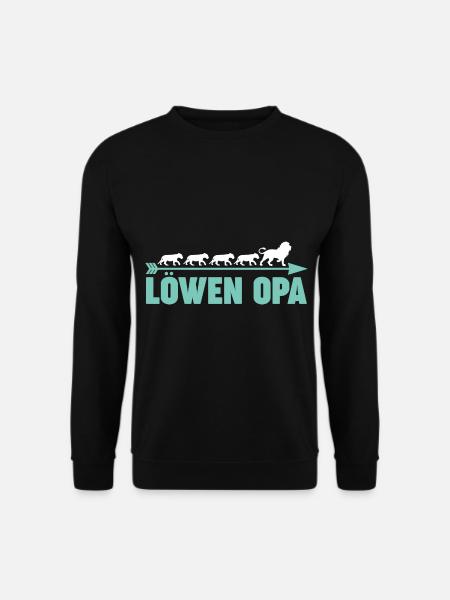 Großvater Löwen Opa - Unisex Pullover - Schwarz