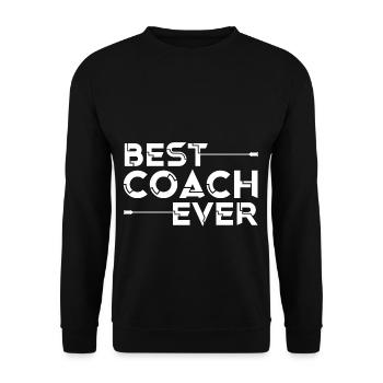 Best Coach Ever Influencer Mentor Mindset Blogger - Unisex Sweatshirt - black - Front - Alina (178cm) & Michal (187cm)
