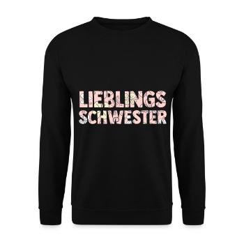 Geschwister Familie Schwestern Schwester - Unisex Pullover - Schwarz - Vorne - Alina (178cm) & Michal (187cm)