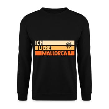 Party Urlaub Mallorca - Unisex Pullover - Schwarz - Vorne - Alina (178cm) & Michal (187cm)