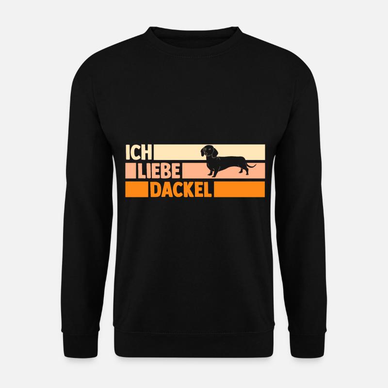 Hund Dackel - Unisex Pullover - Schwarz