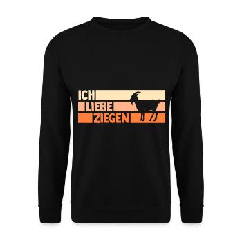 Bauernhof Landwirt Bauer Ziegen - Unisex Pullover - Schwarz - Vorne - Alina (178cm) & Michal (187cm)