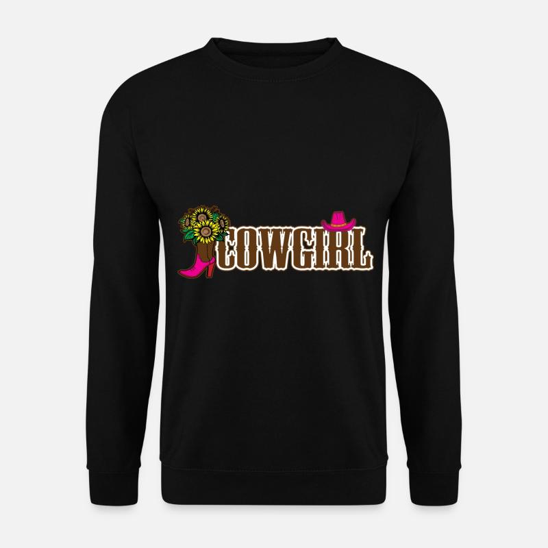 Cowgirls Pferd Pferde Westernreiten Geschenk - Unisex Pullover - Schwarz
