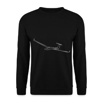 Glider Glider Gliding Glider - Unisex Sweatshirt - black - Front - Alina (178cm) & Michal (187cm)