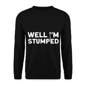 Handicap Amputee Amputation Prosthetic Leg - Unisex Sweatshirt - black - Front - Alina (178cm) & Michal (187cm)