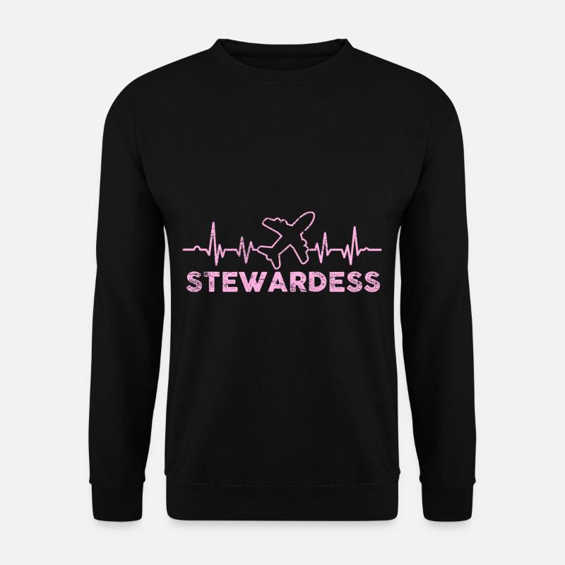 Flight Attendant Stewardess - Unisex Pullover - Schwarz