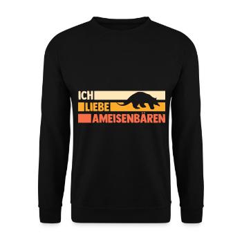 Ameisenbär - Unisex Pullover - Schwarz - Vorne - Alina (178cm) & Michal (187cm)