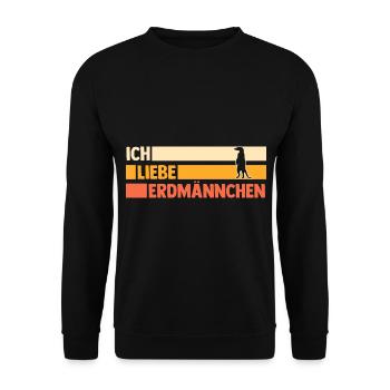 Erdmännchen - Unisex Pullover - Schwarz - Vorne - Alina (178cm) & Michal (187cm)