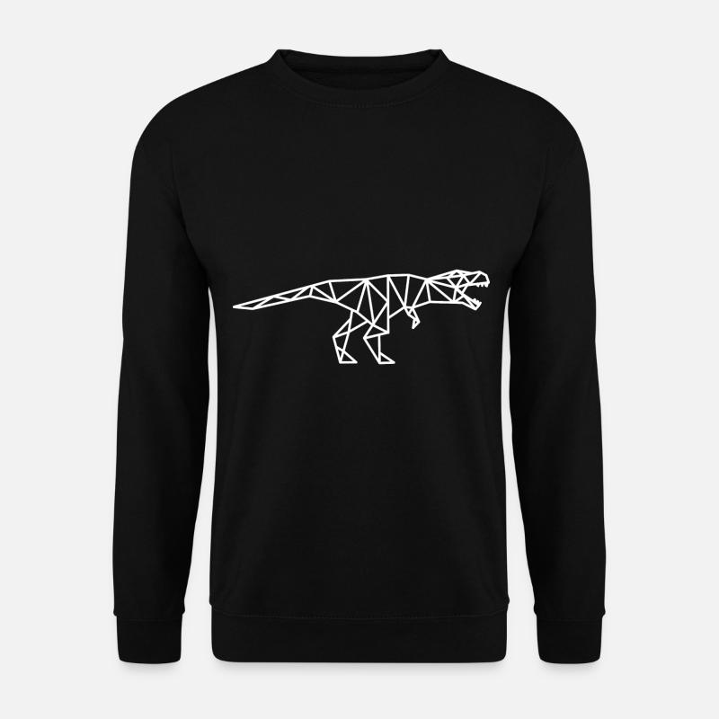 T Rex Geometric Lines - Unisex Sweatshirt - black