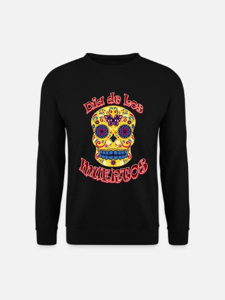 Dia de los Muertos - Sugar Skull Schädel Totenkopf - Unisex Pullover - Schwarz