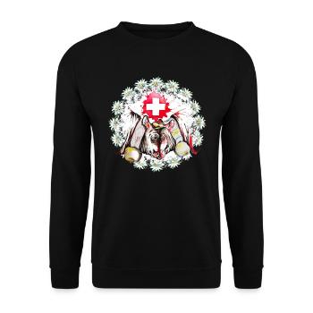 Vache d'hérens eringer - Sweat-shirt Unisexe - noir - Devant - Alina (178cm) & Michal (187cm)