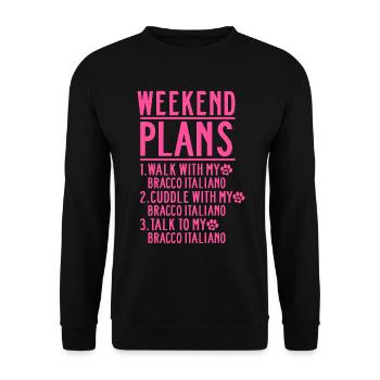 Bracco Italiano Maman Mama Maîtresse Dictons roses - Sweat-shirt Unisexe - noir - Devant - Alina (178cm) & Michal (187cm)