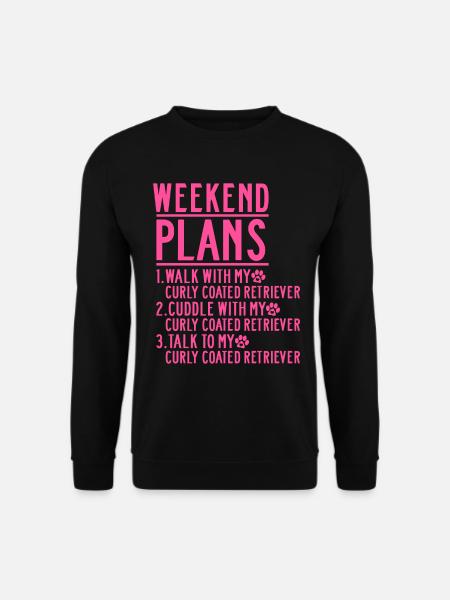 Curly Coated Retriever Mom Frauchen Spruch Pink - Unisex Pullover - Schwarz