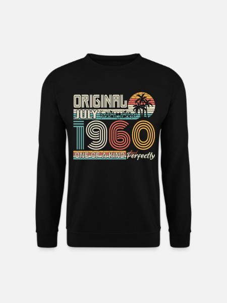 Juli 1960 Geburtstag Juli 1960 Geschenk - Unisex Pullover - Schwarz