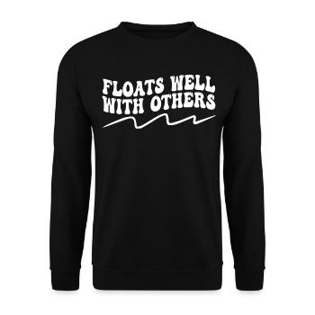 Floats Well With Others - Summer Joke, Lazy Tubing - Sweat-shirt Unisexe - noir - Devant - Alina (178cm) & Michal (187cm)