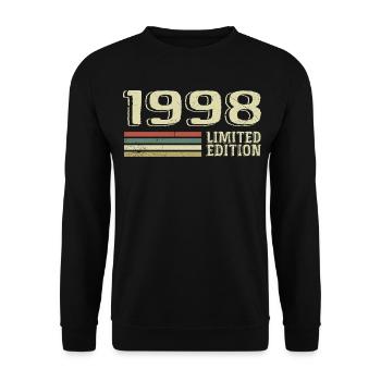 Born In 1998 Birthday 1998 Vintage 1998 - Unisex Sweatshirt - black - Front - Alina (178cm) & Michal (187cm)