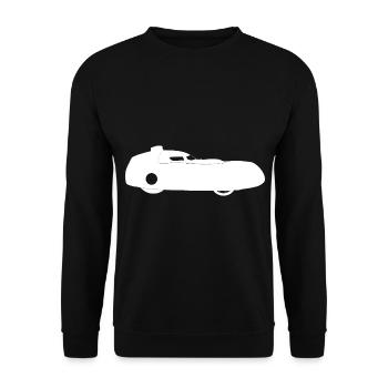 Velomobil Evolution Lustig Velomobilist Liegerad - Unisex Pullover - Schwarz - Vorne - Alina (178cm) & Michal (187cm)