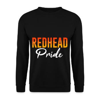 Redhead Pride Ginger Red Head Red Hair Irish - Unisex Sweatshirt - black - Front - Alina (178cm) & Michal (187cm)