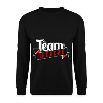 Redhead Team Ginger Squad Red Orange Hair Irish - Unisex Sweatshirt - black - Front - Alina (178cm) & Michal (187cm)