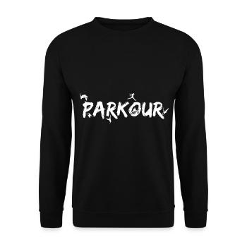 Sports Extrêmes Parkour Traceur - Sweat-shirt Unisexe - noir - Devant - Alina (178cm) & Michal (187cm)